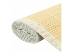 Alfombra De Cocina^Alfombra de bambú 100x160 cm Natural Marru00f3n