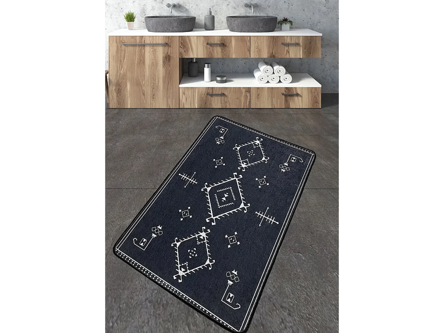 Alfombra de baño Antiguo gris oscuro