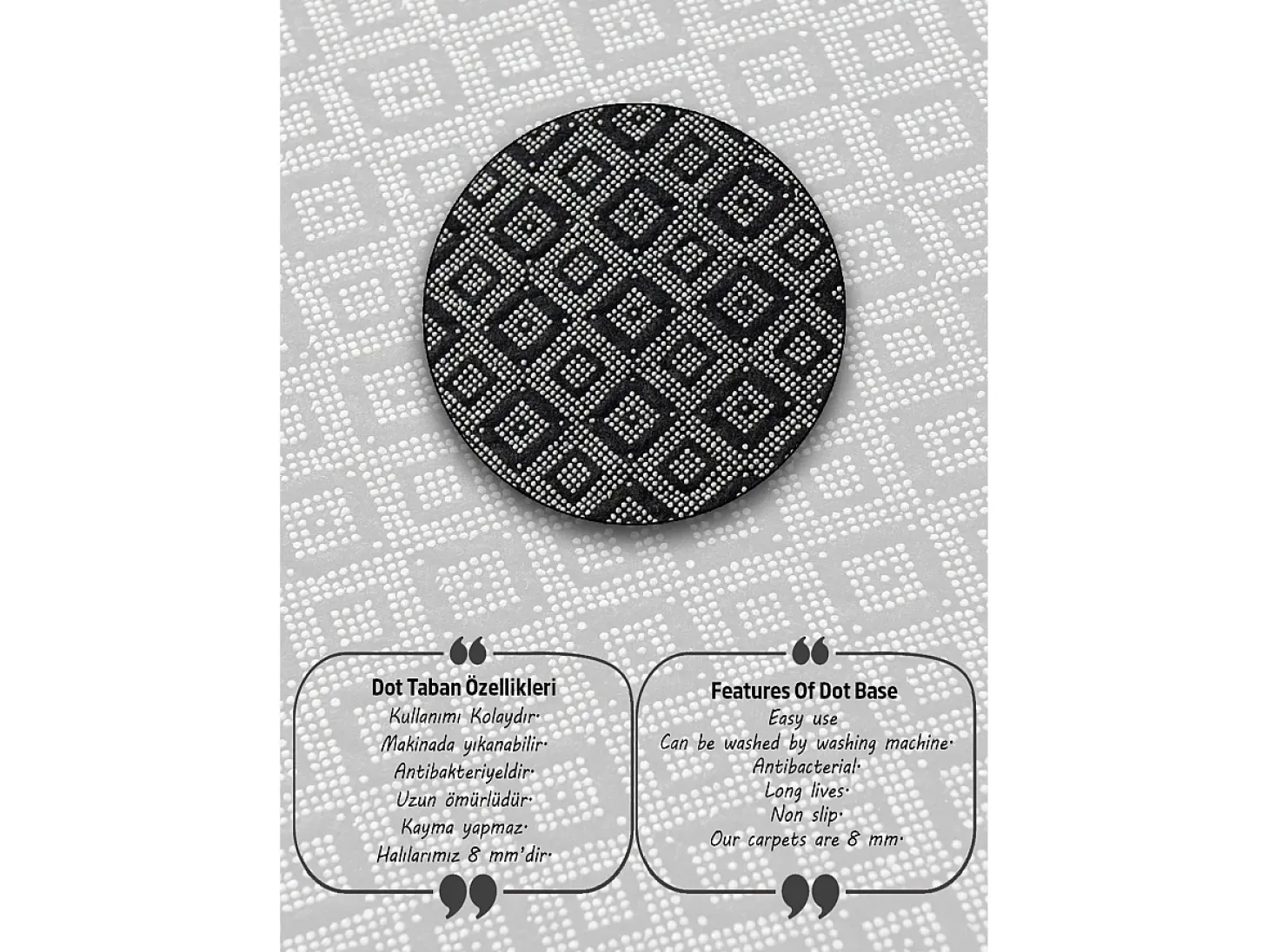 Alfombra de baño Antoryum Circle Djt 120 multicolor