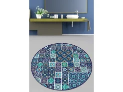 Alfombra De Baño|Ropa De Cama^Alfombra de baño Carres Bleus (200 cm) Multicolor