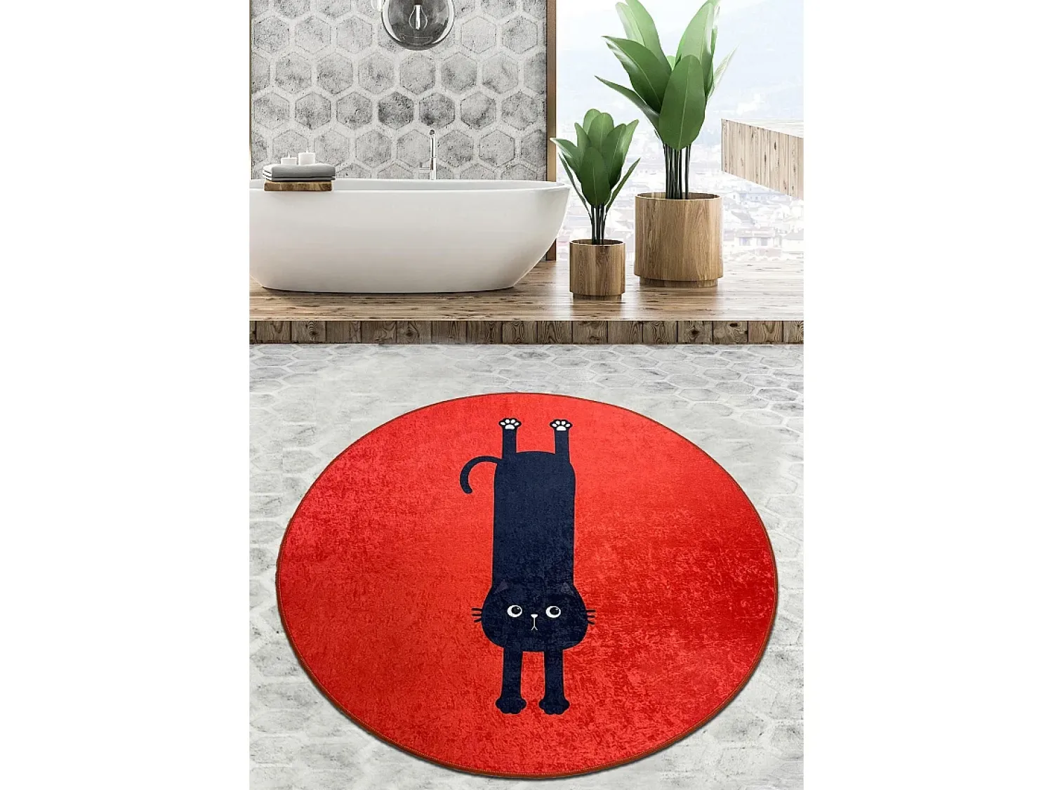 Clearance Alfombra de baño Comfort Djt (200 cm) Multicolor