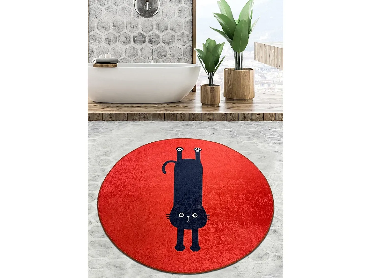 Alfombra de baño Comfort Djt (160 cm) multicolor