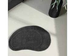 ebuy24 Alfombra De Baño|Ropa De Cama^Alfombra de baño de piedra 75x50cm oscuro. Gris