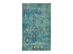 Hot Alfombra de baño estampada con pelo suave 50x60 cm Turquesa Ariella Azul turquesa