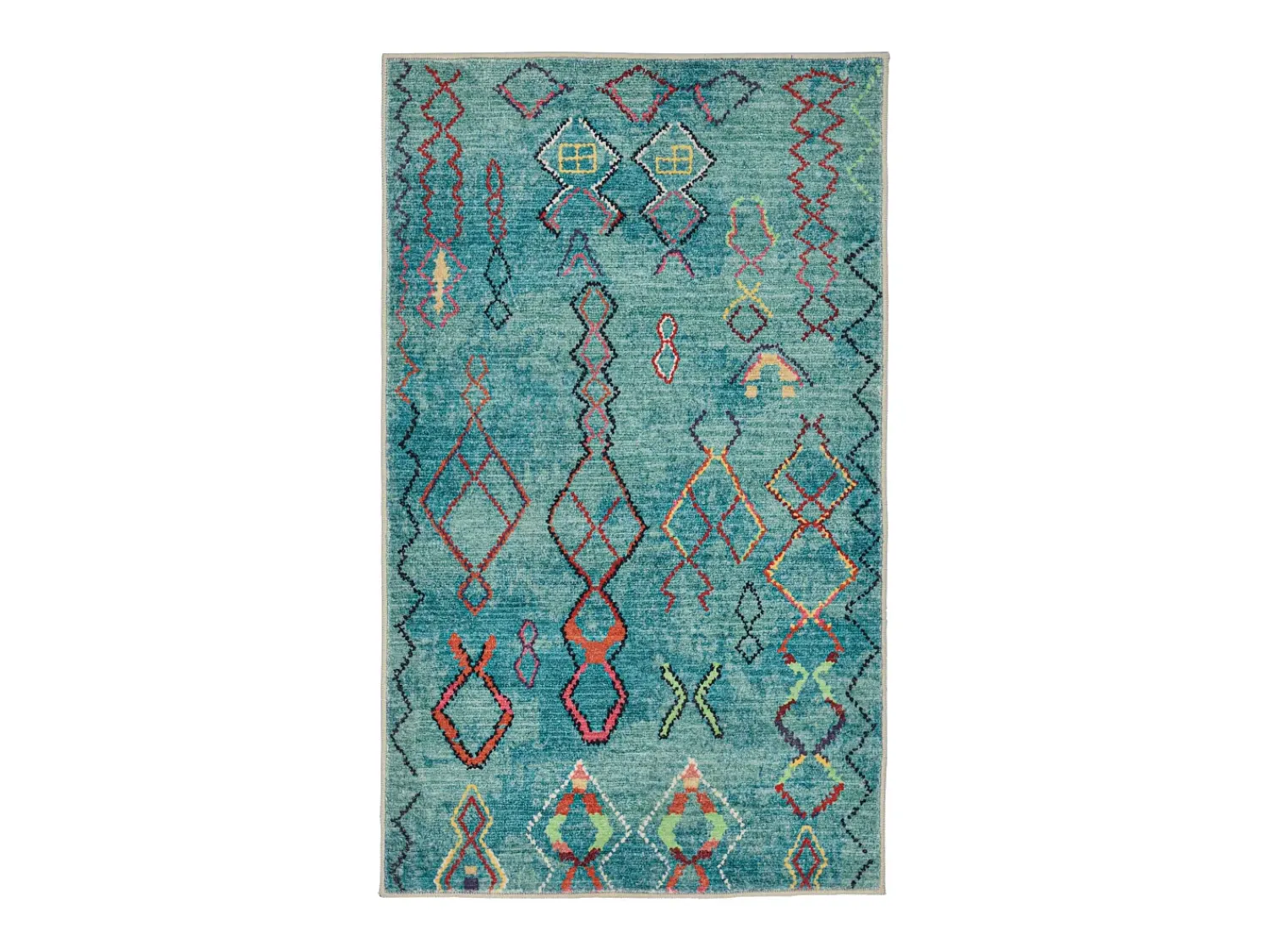 Hot Alfombra de baño estampada con pelo suave 50x60 cm Turquesa Ariella Azul turquesa