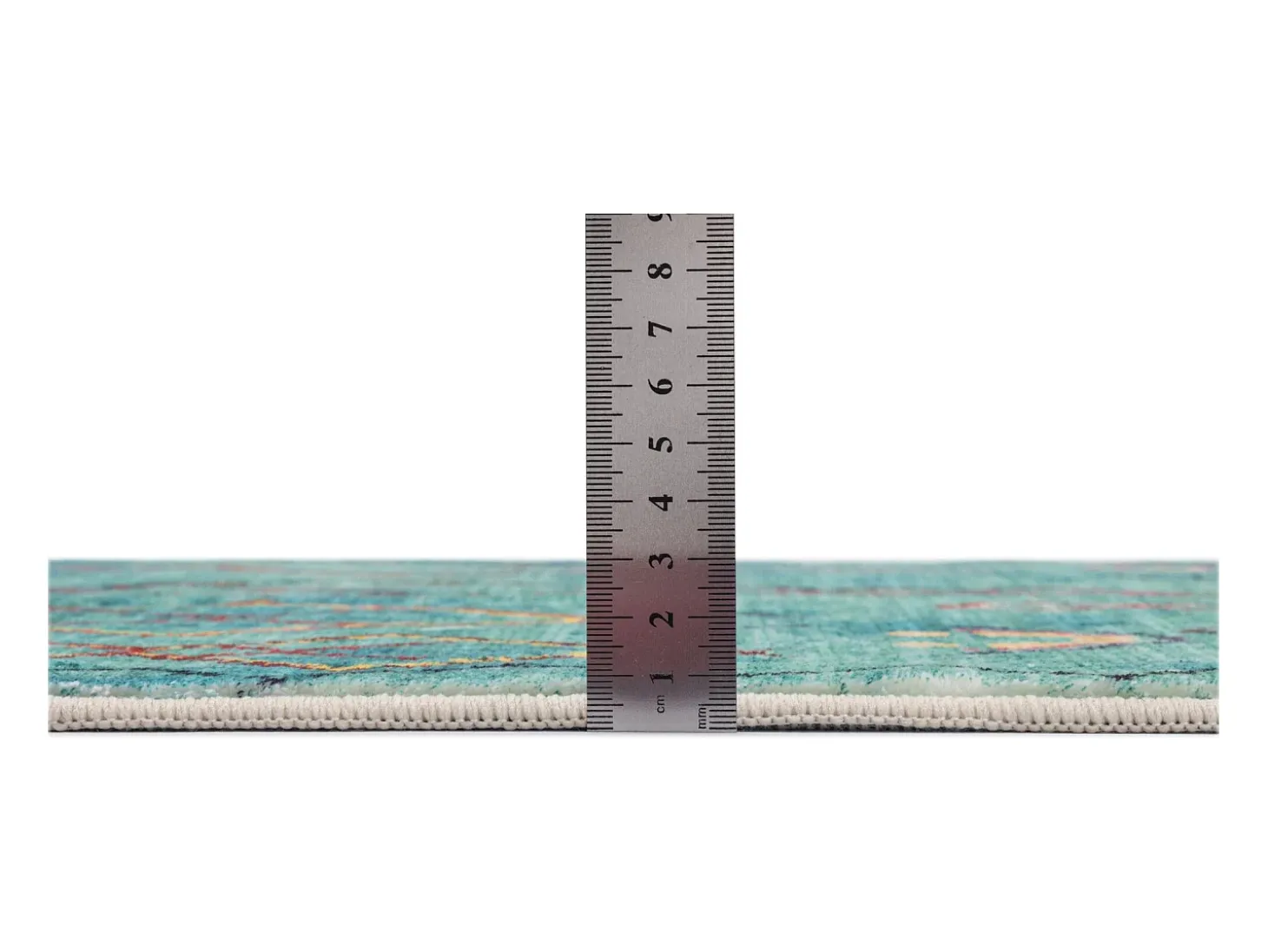 Alfombra de baño estampada con pelo suave 70x120 cm Turquesa Ariella