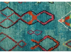 Alfombra de baño estampada con pelo suave 70x120 cm Turquesa Ariella