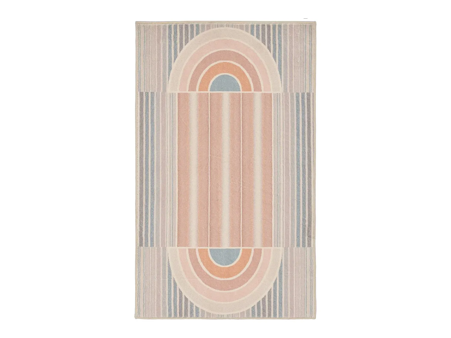 Sale Alfombra de baño estampada con pelo suave 50x60 cm Colores pastel Ariella Multicolor