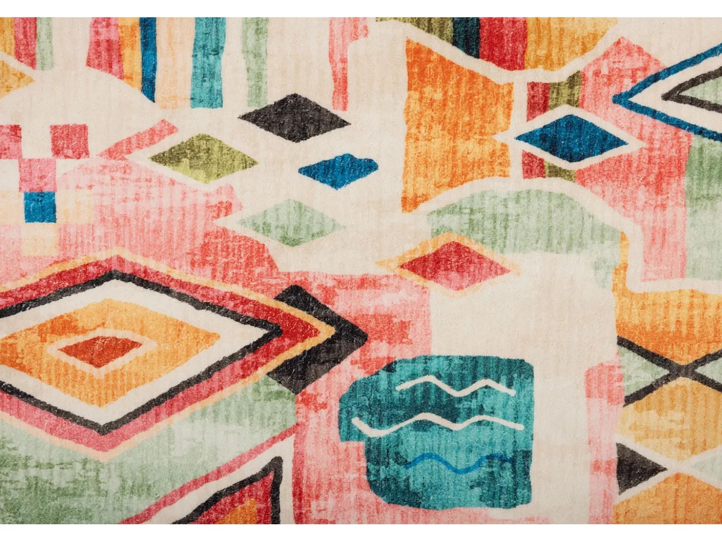 Alfombra de baño estampada con pelo suave 60x100 cm Colorido Ariella