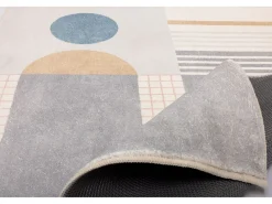 Outlet Alfombra de baño estampada con pelo suave 50x60 cm multi Ariella Gris