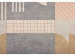 Outlet Alfombra de baño estampada con pelo suave 50x60 cm multi Ariella Gris