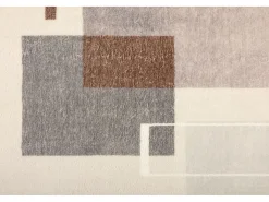 Alfombra de baño estampada con pelo suave 70x120 cm Gris multi Ariella