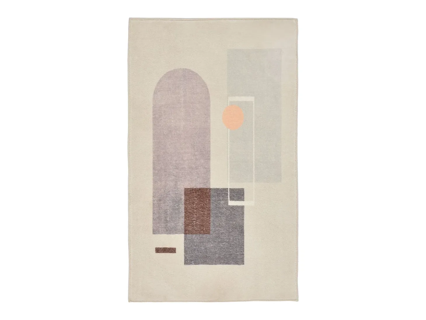 Alfombra de baño estampada con pelo suave 70x120 cm Gris multi Ariella