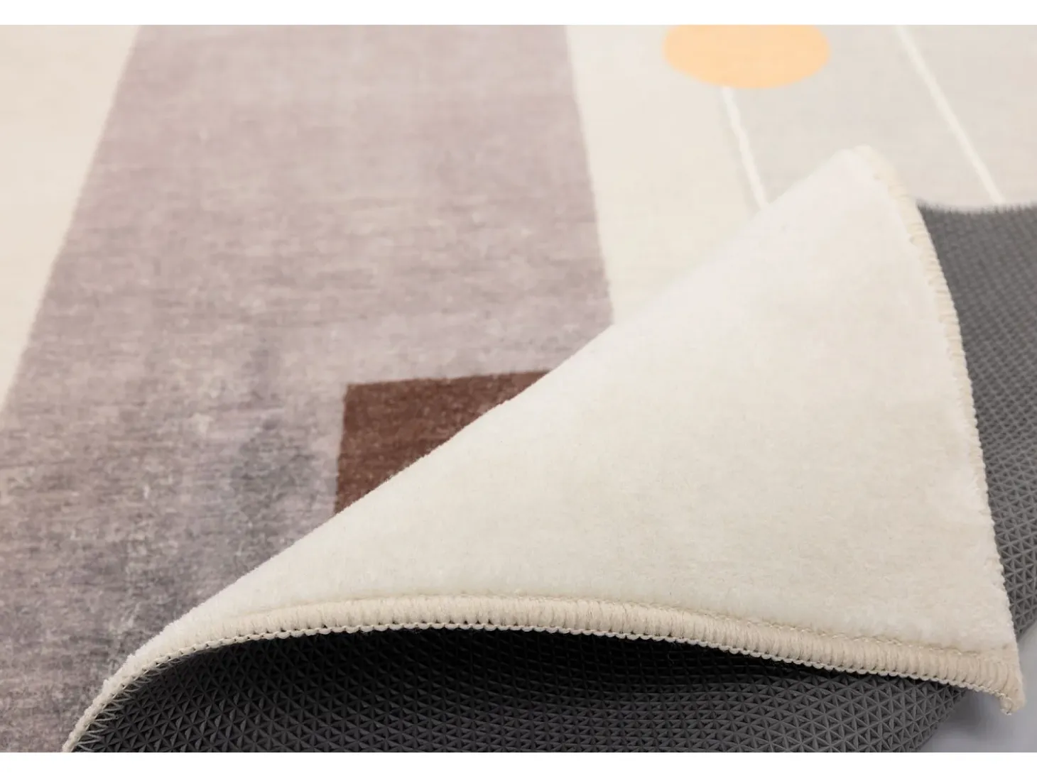 Alfombra de baño estampada con pelo suave 70x120 cm Gris multi Ariella
