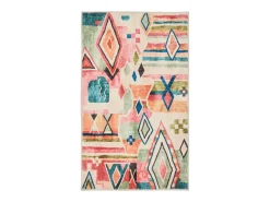 Alfombra de baño estampada con pelo suave 70x120 cm Colorido Ariella