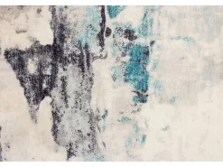 Alfombra de baño estampada con pelo suave 60x100 cm Turquesa multi Ariella