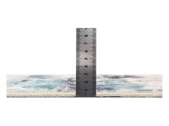 Sale Alfombra de baño estampada con pelo suave 50x60 cm Turquesa multi Ariella Azul turquesa
