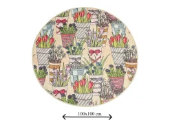 Outlet Alfombra de baño Flowerpot DJT Multicolor