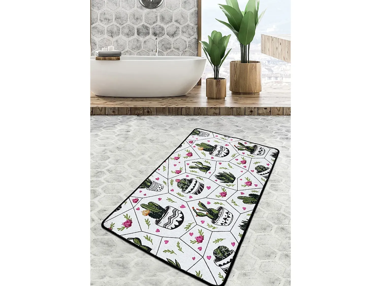 Hot Alfombra de baño Glauce Djt (70 x 120) Multicolor