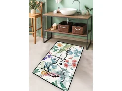 Alfombra de baño Green In Flower Multicolor