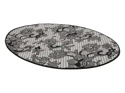 Hot Alfombra de baño Lace DJT gris blanco negro Multicolor