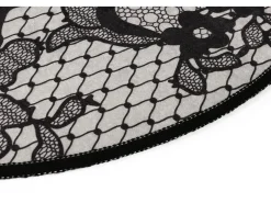 Hot Alfombra de baño Lace DJT gris blanco negro Multicolor