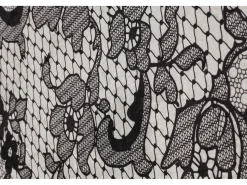 Hot Alfombra de baño Lace DJT gris blanco negro Multicolor