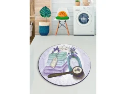New Alfombra de baño Lavanta (140) lila blanco menta marrón Multicolor