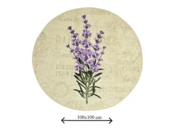 Alfombra de baño Lavender DJT multicolor