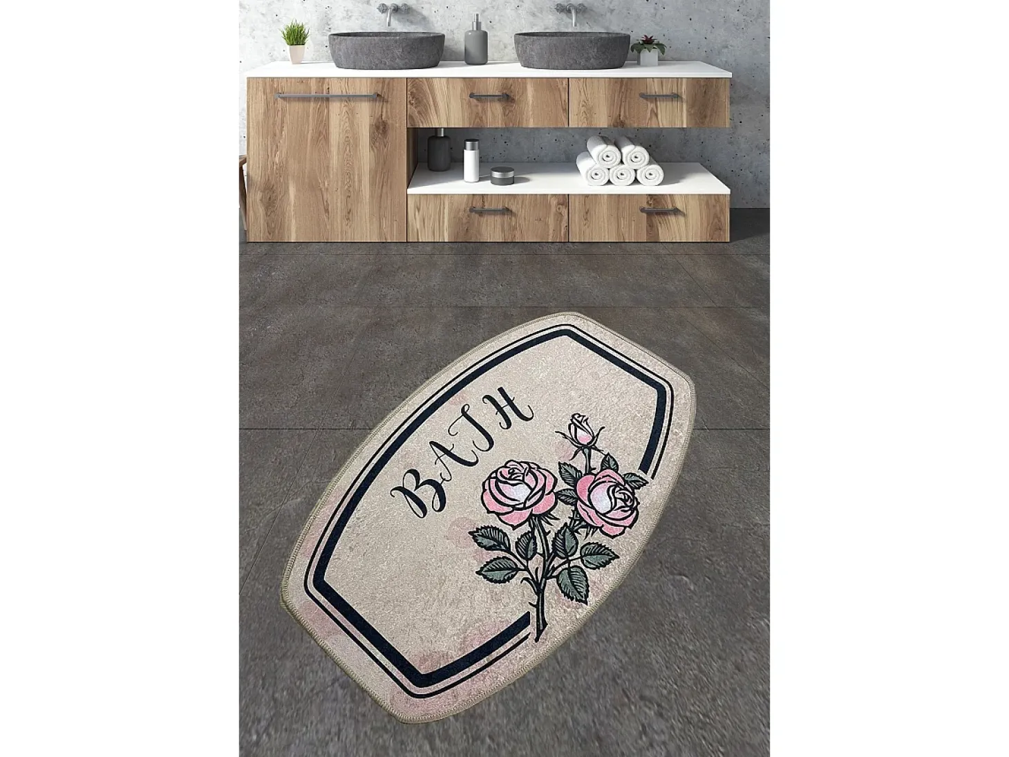 Alfombra de baño Mand multicolor