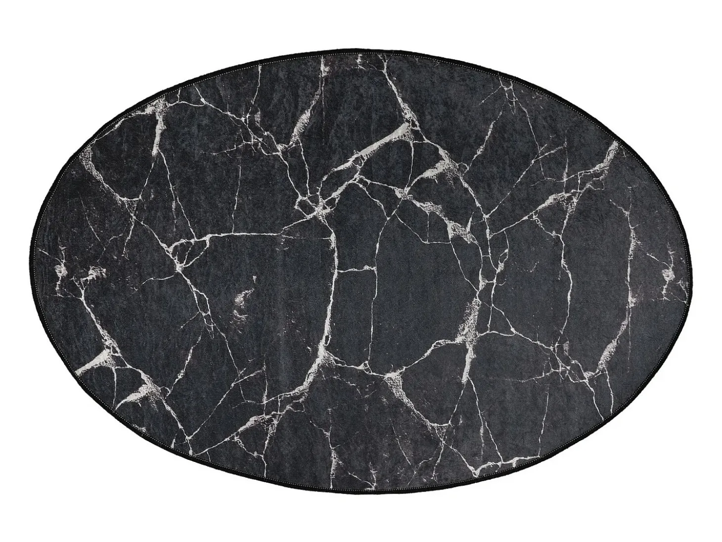 Alfombra de baño Marble DJT negro azul marino blanco