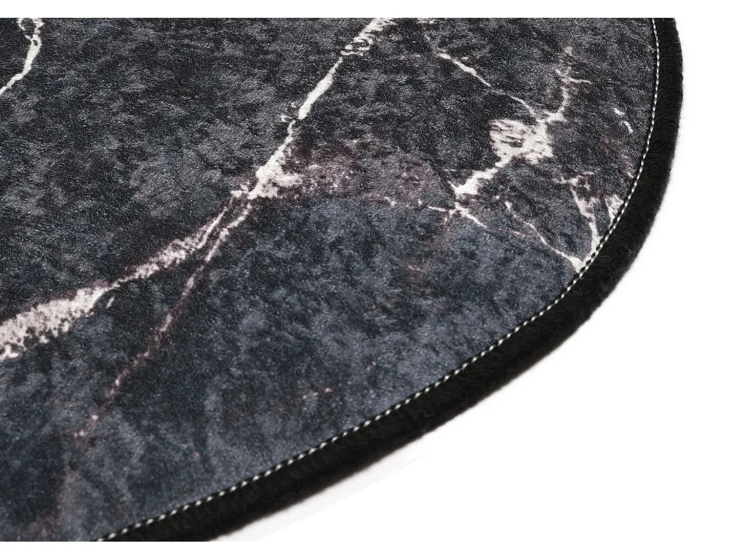 Alfombra de baño Marble DJT negro azul marino blanco