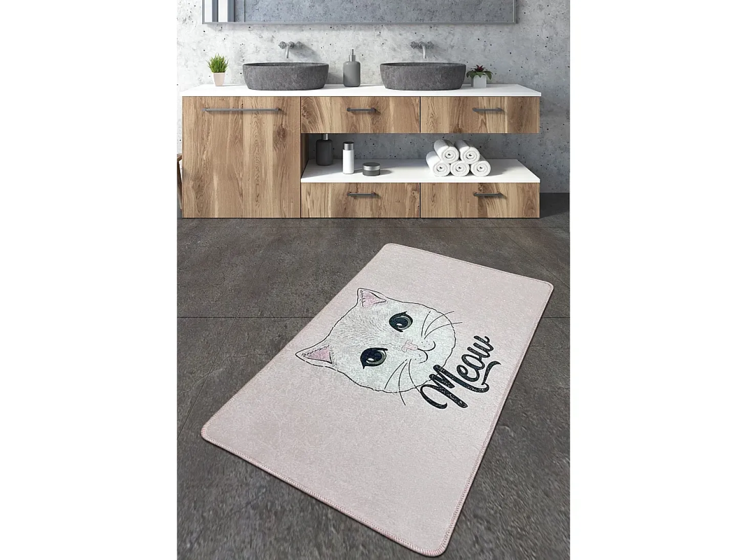 Alfombra de baño Miya Djt (80 x 100) multicolor