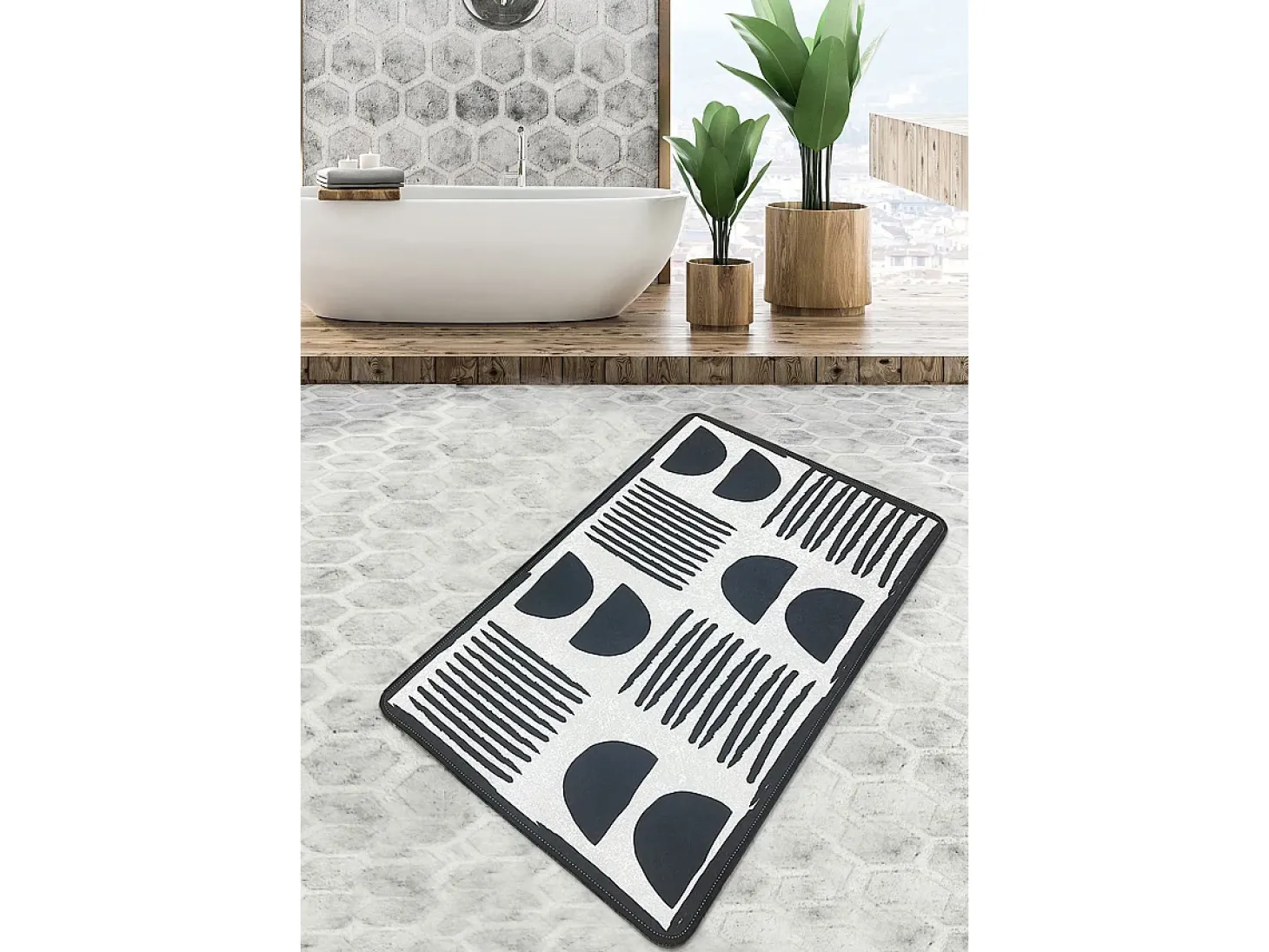 Alfombra de baño Nıgra multicolor