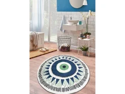 Alfombra de baño Occhio (120) verde gris azul oscuro verde