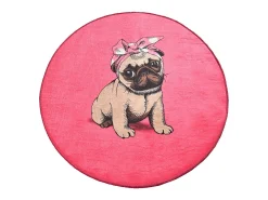 New Alfombra de baño Pink Pug DJT (100 cm) Multicolor
