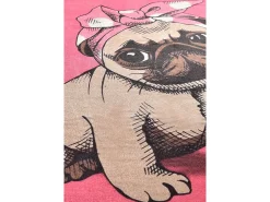 New Alfombra de baño Pink Pug DJT (100 cm) Multicolor