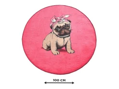 New Alfombra de baño Pink Pug DJT (100 cm) Multicolor