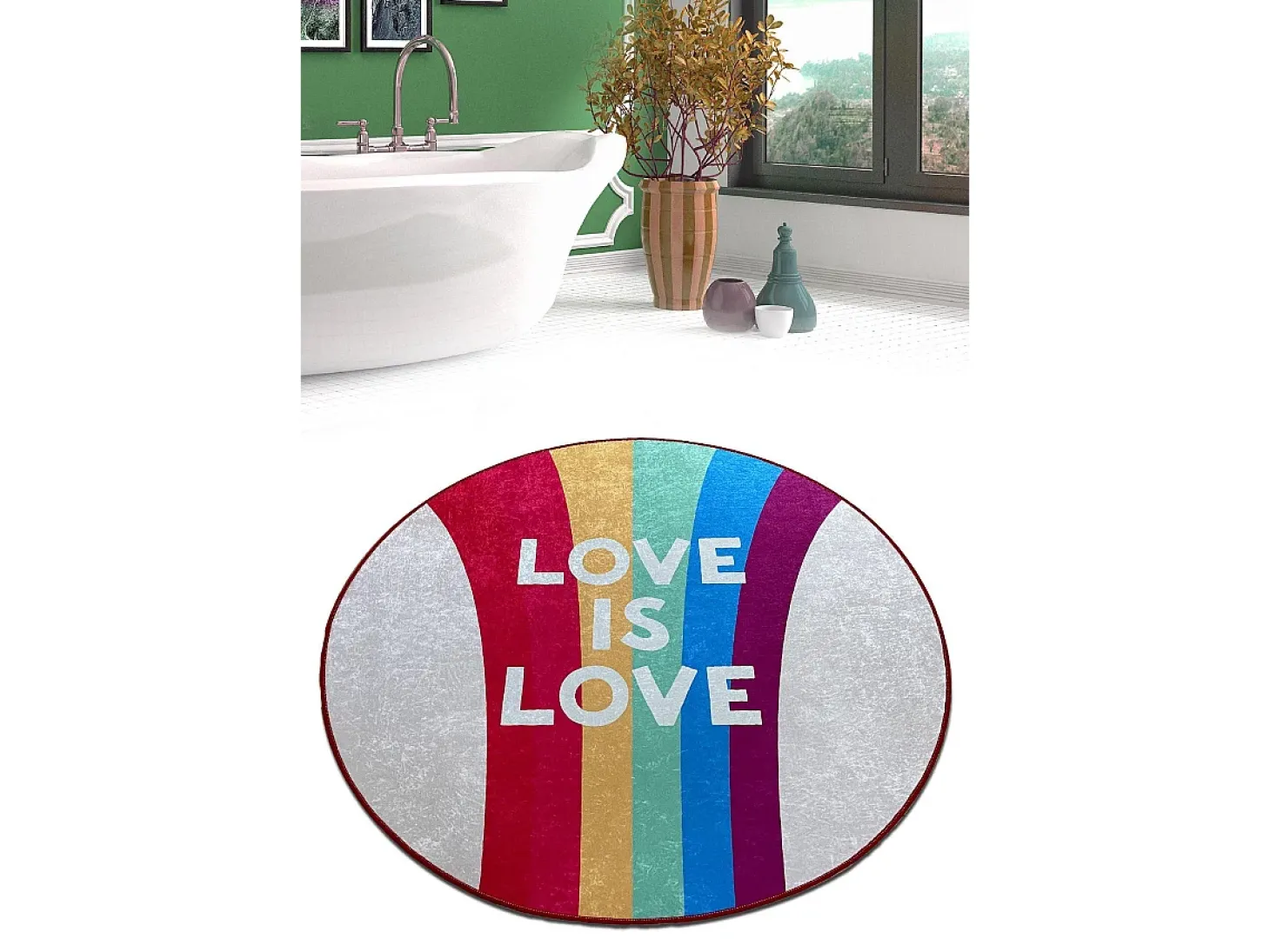 Alfombra de baño Sanctus Djt (160 cm) multicolor