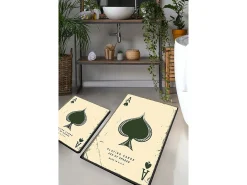 Alfombra De Baño|Ropa De Cama^Alfombra de baño Set (2 piezas) Playing Cards Multicolor