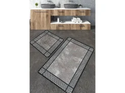 Clearance Alfombra de baño Set (2 piezas) Beja Multicolor