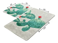 Discount Alfombra de baño Set (2 piezas) Green DJT Multicolor