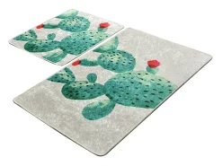 Discount Alfombra de baño Set (2 piezas) Green DJT Multicolor