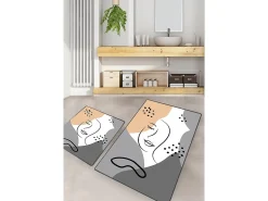 Alfombra De Baño|Ropa De Cama^Alfombra de baño Set (2 piezas) Smiling Face Multicolor