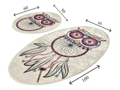 Discount Alfombra de baño Set (2 piezas) Dream Multicolor
