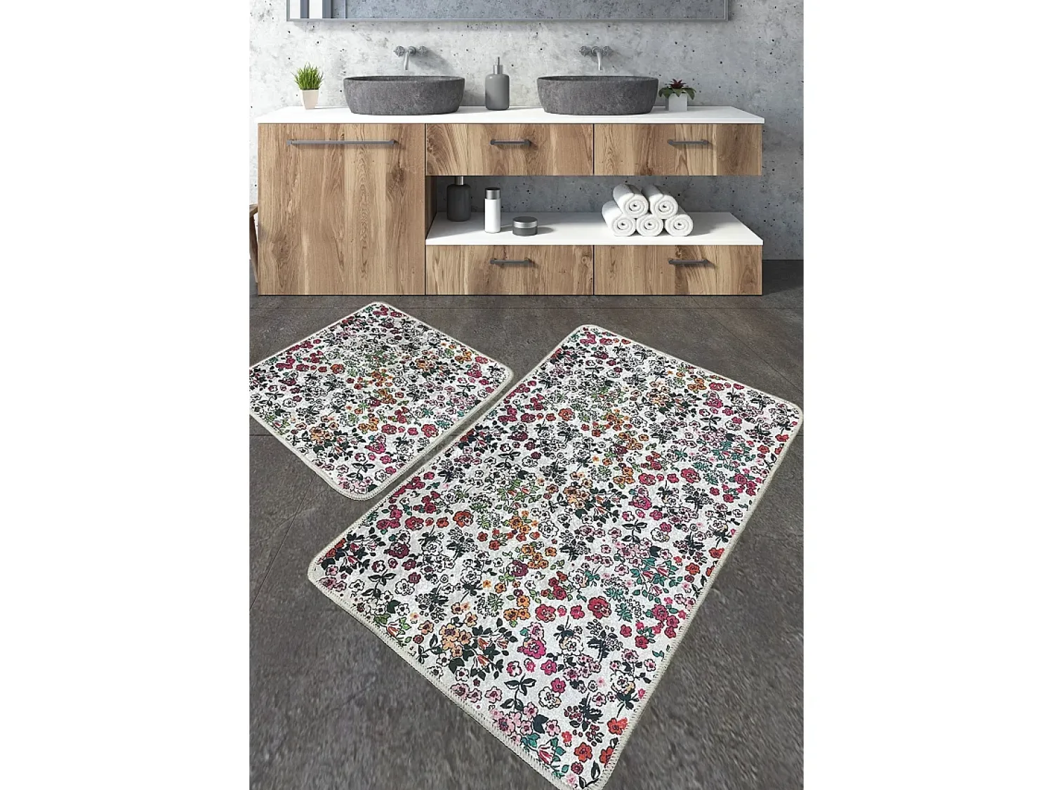 Hot Alfombra de baño Set (2 piezas) Alara Multicolor