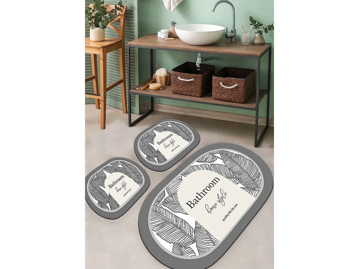 Alfombra de baño Set (3 piezas) Earth Surface multicolor