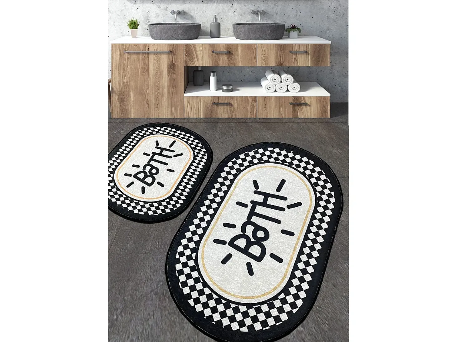 Alfombra de baño Set (2 piezas) Vita multicolor