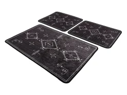 Alfombra de baño Set (3 piezas) Antiguo gris oscuro
