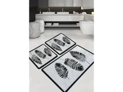 Alfombra de baño Set (3 piezas) Hoja Djt Multicolor